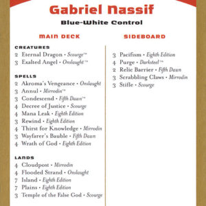 Gabriel Nassif Decklist