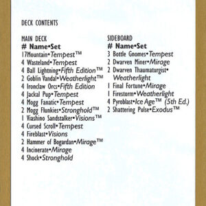 Ben Rubin Decklist